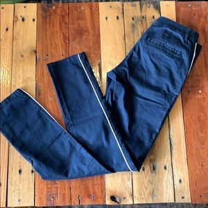 ASOS black dress pants with white stripe